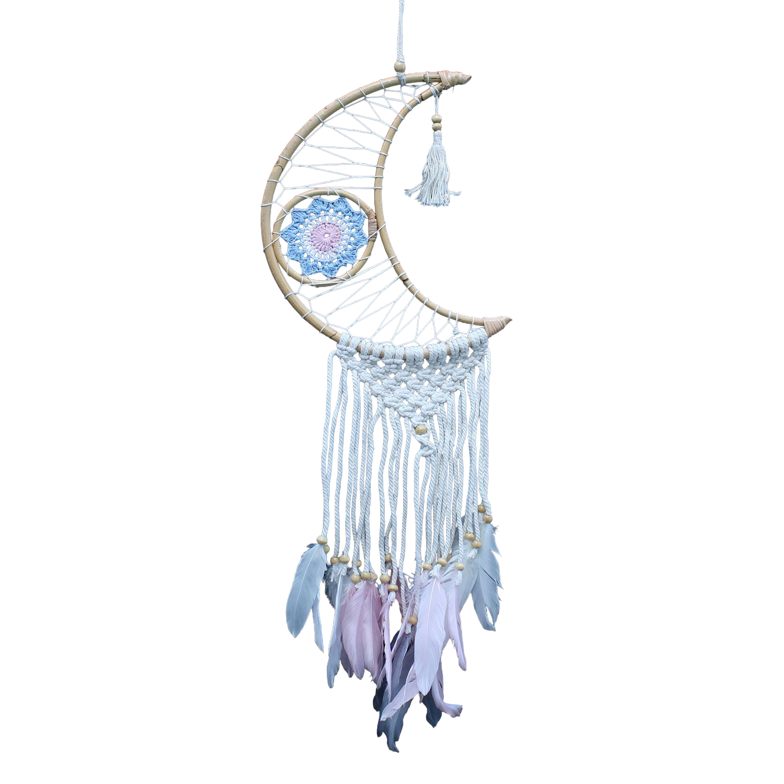 Attrape-Rêves Macramé Lune | Décoration Cocooning Colorée
