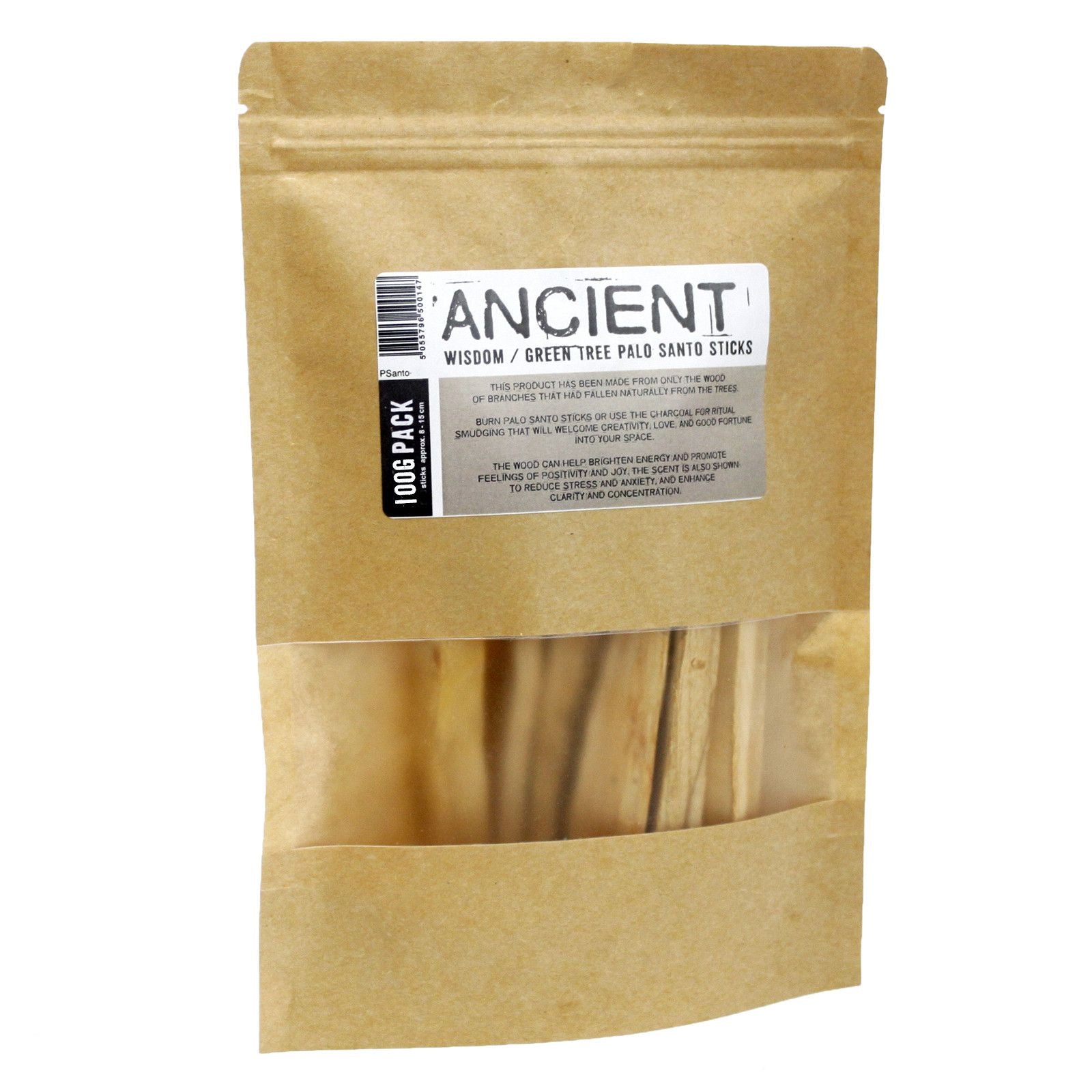 Sachet de Palo Santo naturel 25g avec bâtons de bois sacré provenant du Pérou pour purification et relaxation