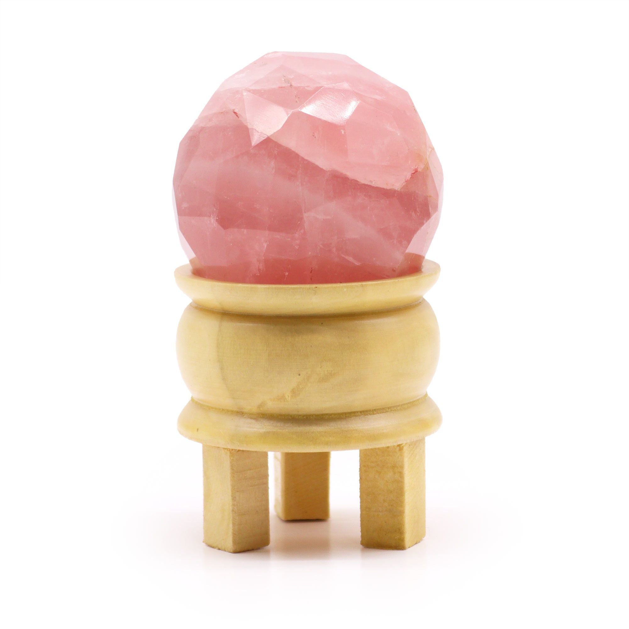 Sphère en Quartz Rose Facetté | Décoration & Bien-être Naturel
