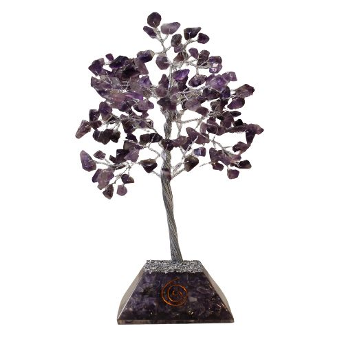 Arbre de Pierres Améthyste & Orgonite | Décoration Zen 160 Pierres