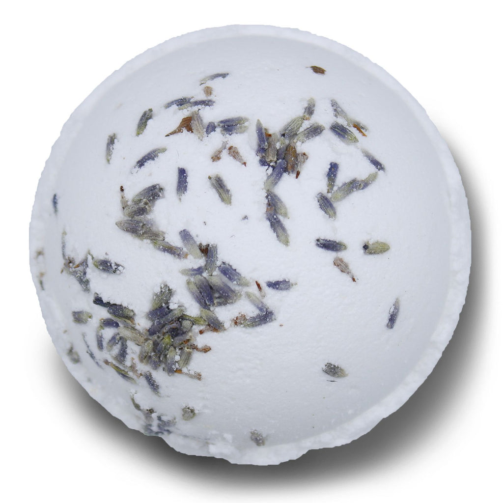 Bombe de bain relaxante au sel de l’Himalaya avec lavande pour detendre le corps et favoriser le sommeil