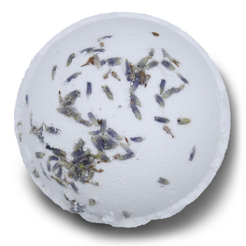 Bombe de bain relaxante au sel de l’Himalaya avec lavande pour detendre le corps et favoriser le sommeil