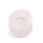 bougeoir sel cristal blanc design minimaliste naturel