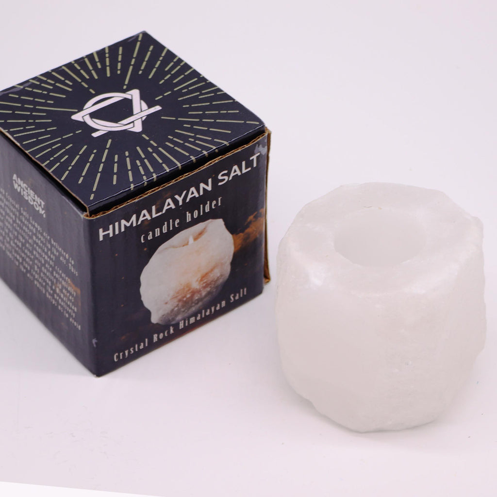 bougeoir sel blanc avec boîte décoration zen produit
