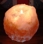 bougeoir sel himalaya allumé lumière douce zen