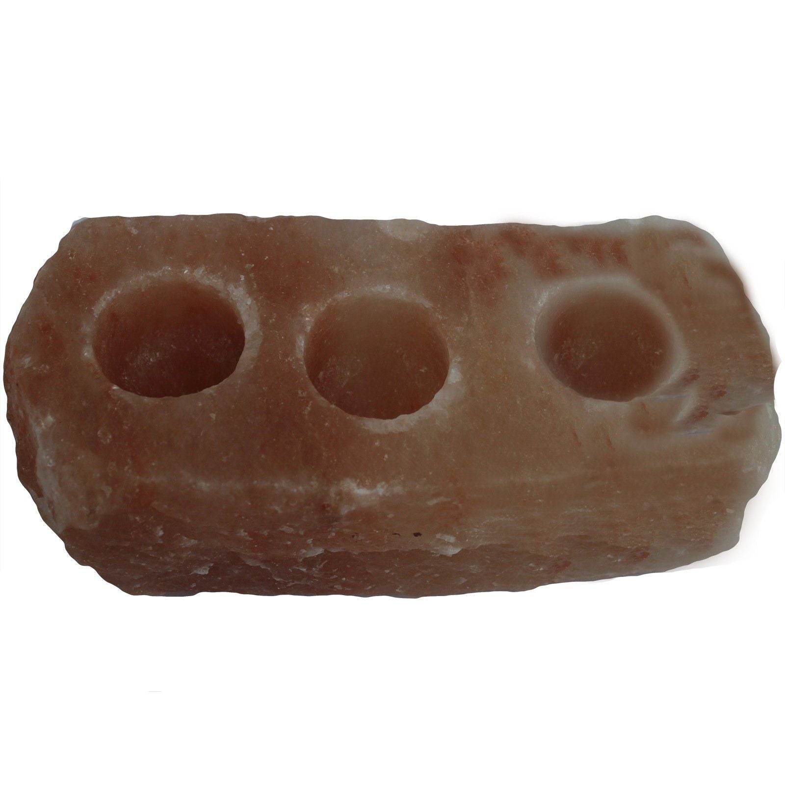 bougeoir sel himalaya 3 bougies pierre naturelle décoration zen