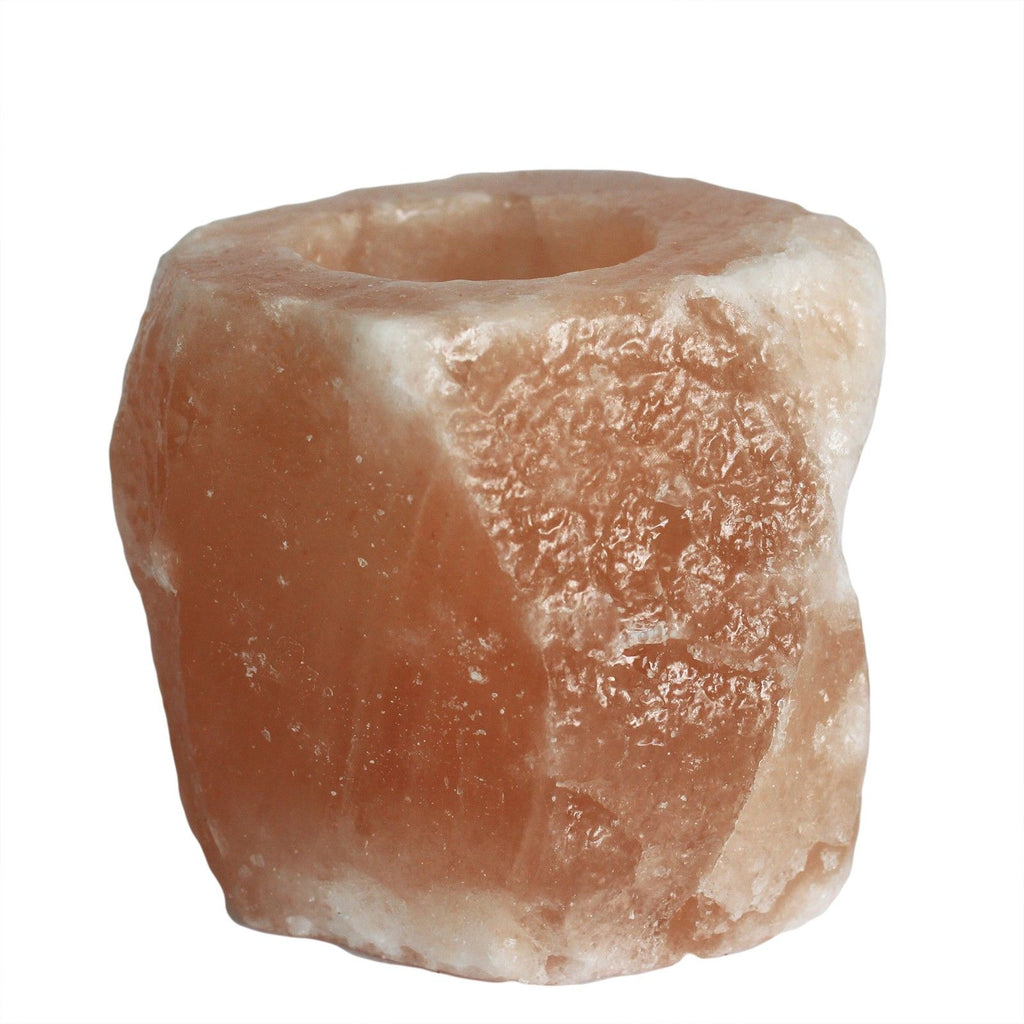 bougeoir sel himalaya classique pierre brute décoration zen