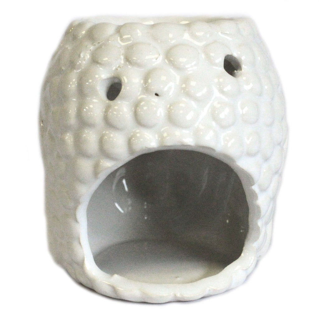 Brûleur Bouddha blanc avec ouverture pour bougie chauffe-plat, diffusion parfum intérieur