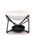 Diffuseur huiles essentielles hexagonal en céramique et métal avec design géométrique moderne