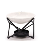 Diffuseur huiles essentielles hexagonal en céramique et métal avec design géométrique moderne
