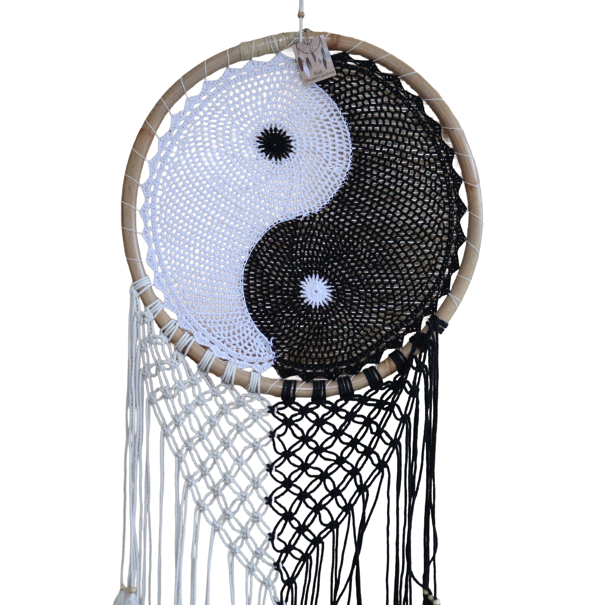 Attrape-Rêves Yin Yang XXL | Décoration Zen Bali 50 cm