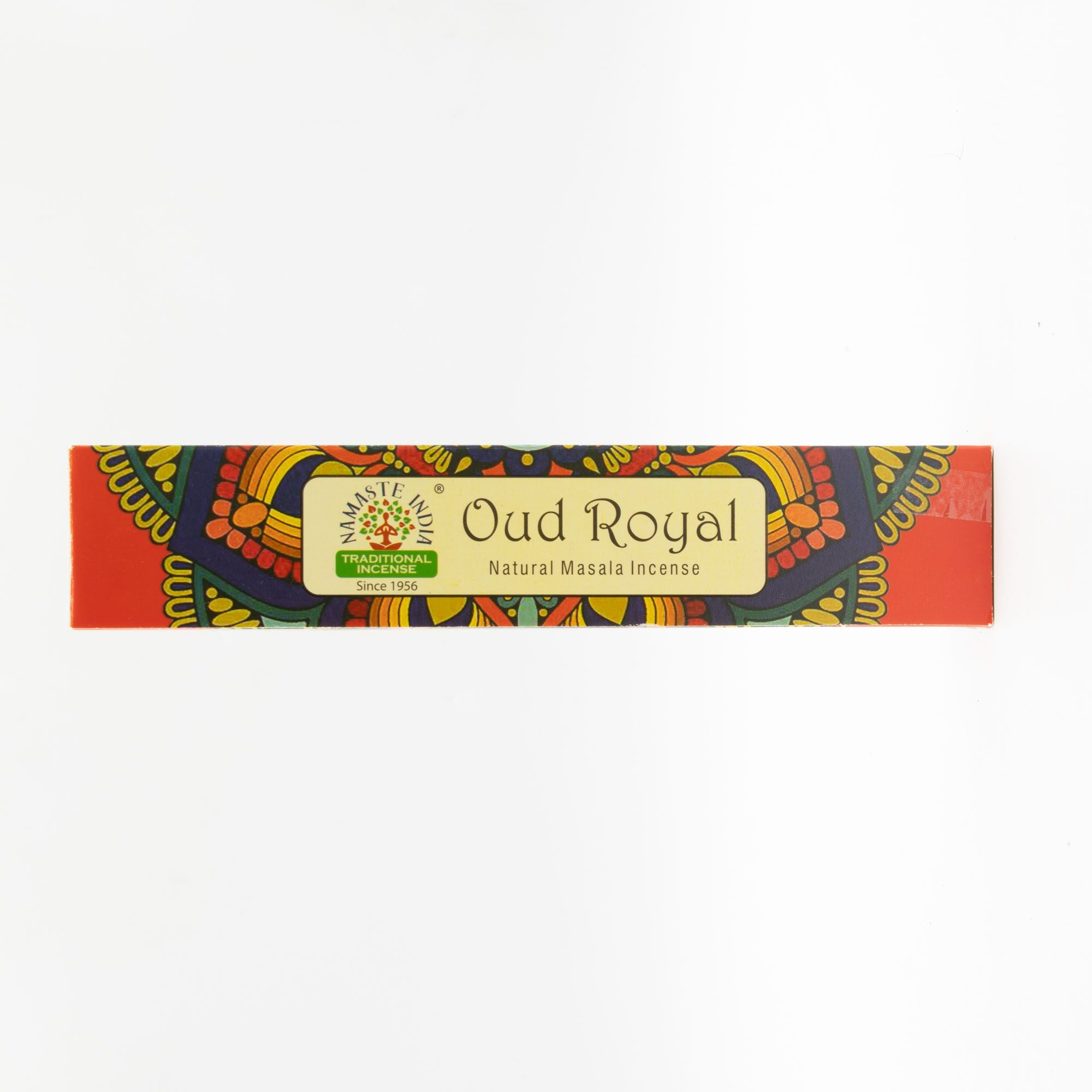 Étui encens Oud Royal design mandala coloré parfum oriental et boisé