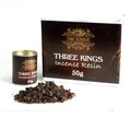 Résine d’encens three kings 50g avec boîte et grains naturels pour purification et rituel spirituel