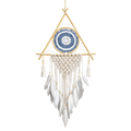Attrape-Rêves Macramé Pyramide | Blanc & Gris Apaisant