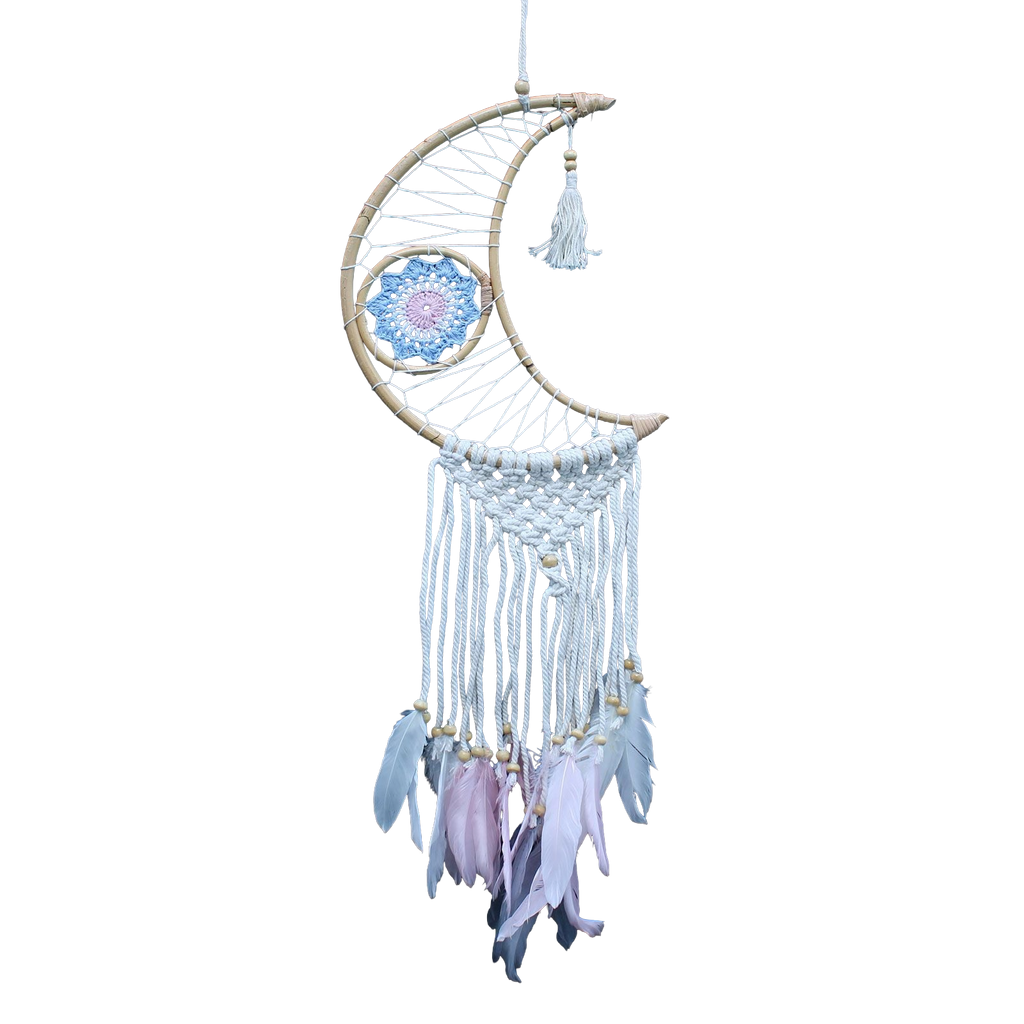 Attrape-Rêves Macramé Lune | Décoration Cocooning Colorée