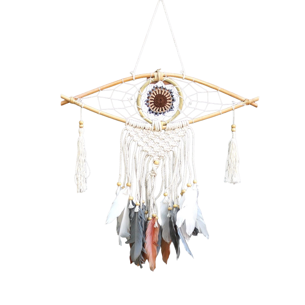 Attrape-Rêves Macramé Œil | Décoration Zen Couleurs Assorties