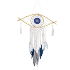 Dream Catcher Protection - Macrame Eye White/Blue/Grey