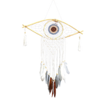 Dream Catcher Protection - Macrame Eye White/Grey/Brown