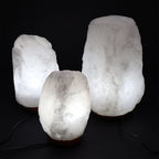lampes sel himalaya formes naturelles différentes tailles décoration minérale