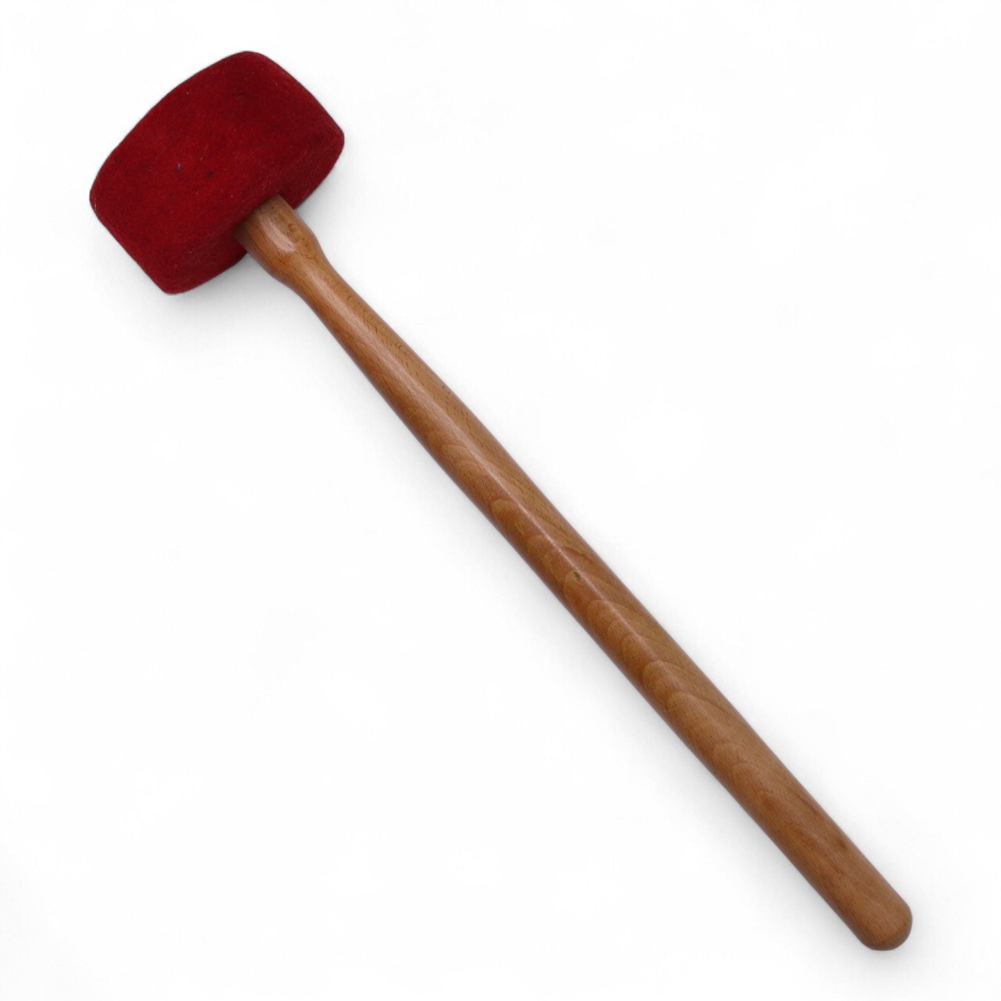 Maillet en bois avec tête rouge pour bol chantant tibétain, accessoire de sonothérapie