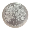 Plaque en selenite avec symbole arbre de vie pour ancrage energie stabilite et croissance spirituelle
