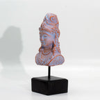 statue java princess bleu cuivre sur socle objet décoration spirituelle