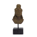 statue princesse java foncé sur socle décoration zen artisanale indonésie