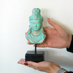 statue princesse java vert cuivré tenue dans la main taille réelle décoration zen