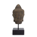 statue tete bouddha foncee decoration zen serenite interieur