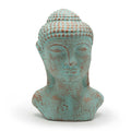 statue bouddha vert cuivré tête décoration zen artisanale