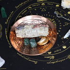assiette offrande cuivre fleur de vie utilisation smudge sauge palo santo purification espace