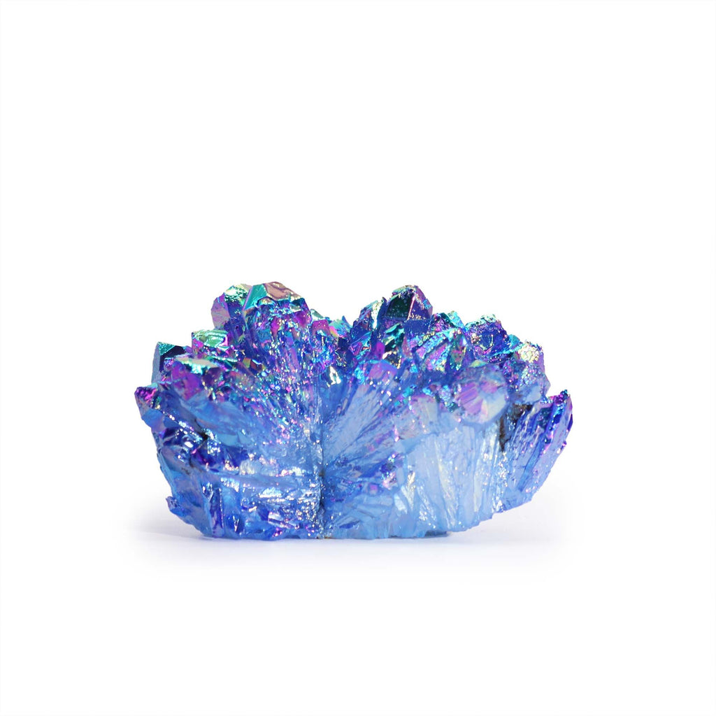 Quartz Aura Aqua Halo | Décoration zen irisée aux reflets aqua