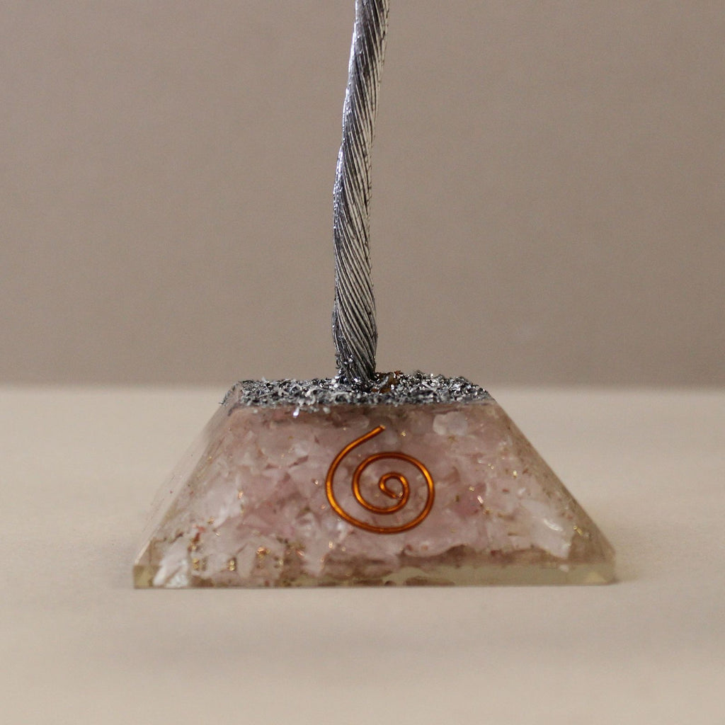 Arbre de Pierres Quartz Rose & Orgonite | Décoration Zen 160 Pierres
