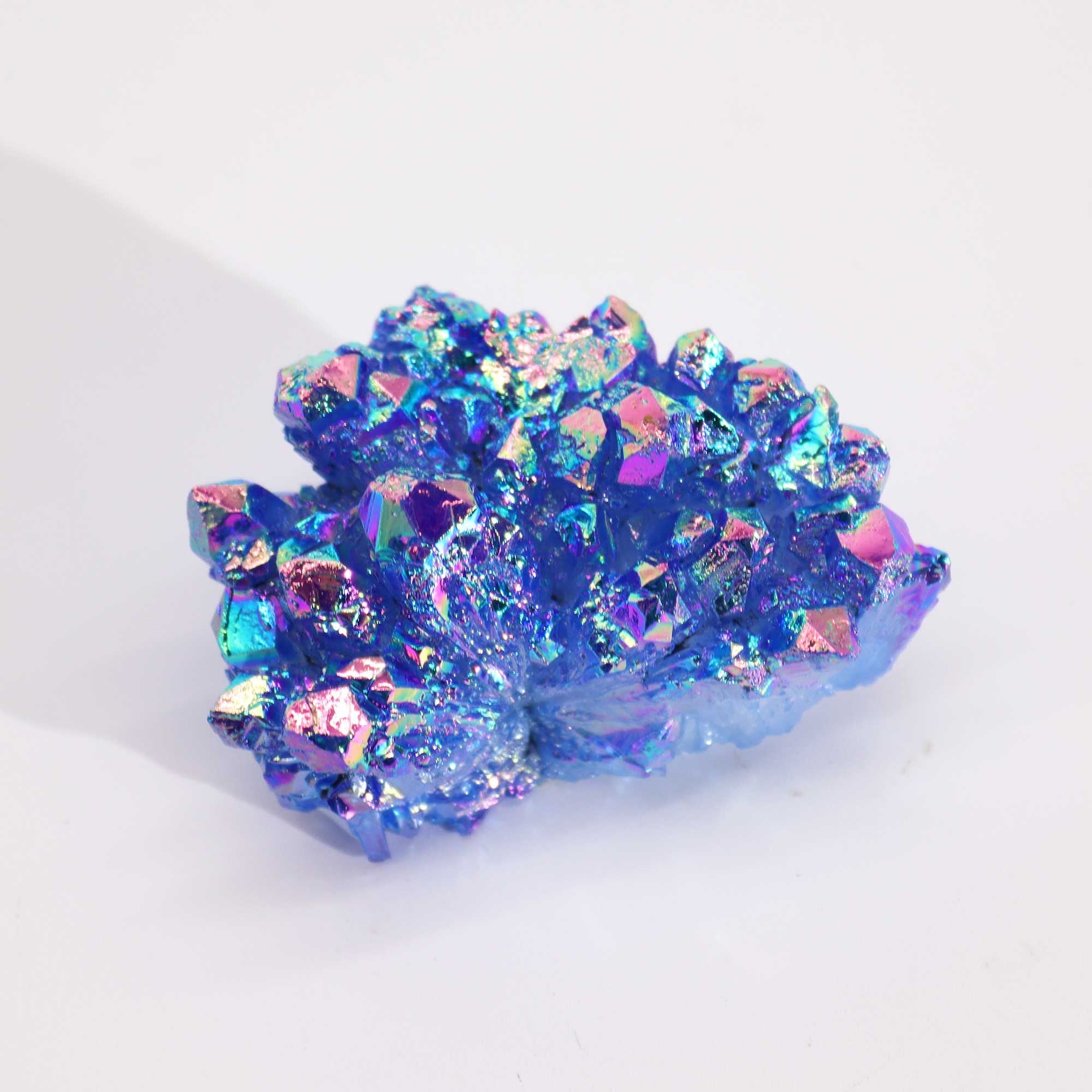 Quartz Aura Aqua Halo | Décoration zen irisée aux reflets aqua