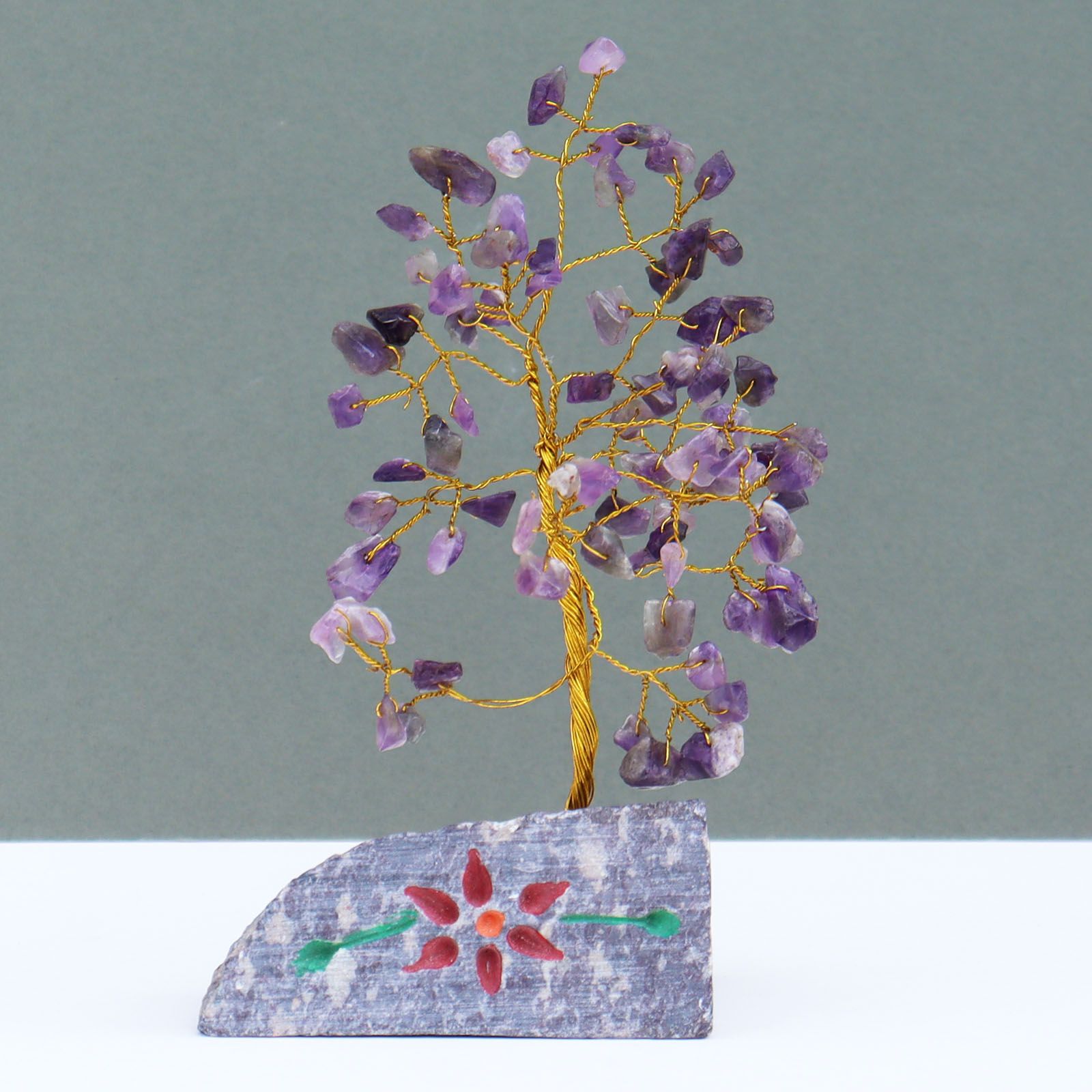 Arbre de Pierres Améthyste | Décoration Zen 80 Pierres Naturelles