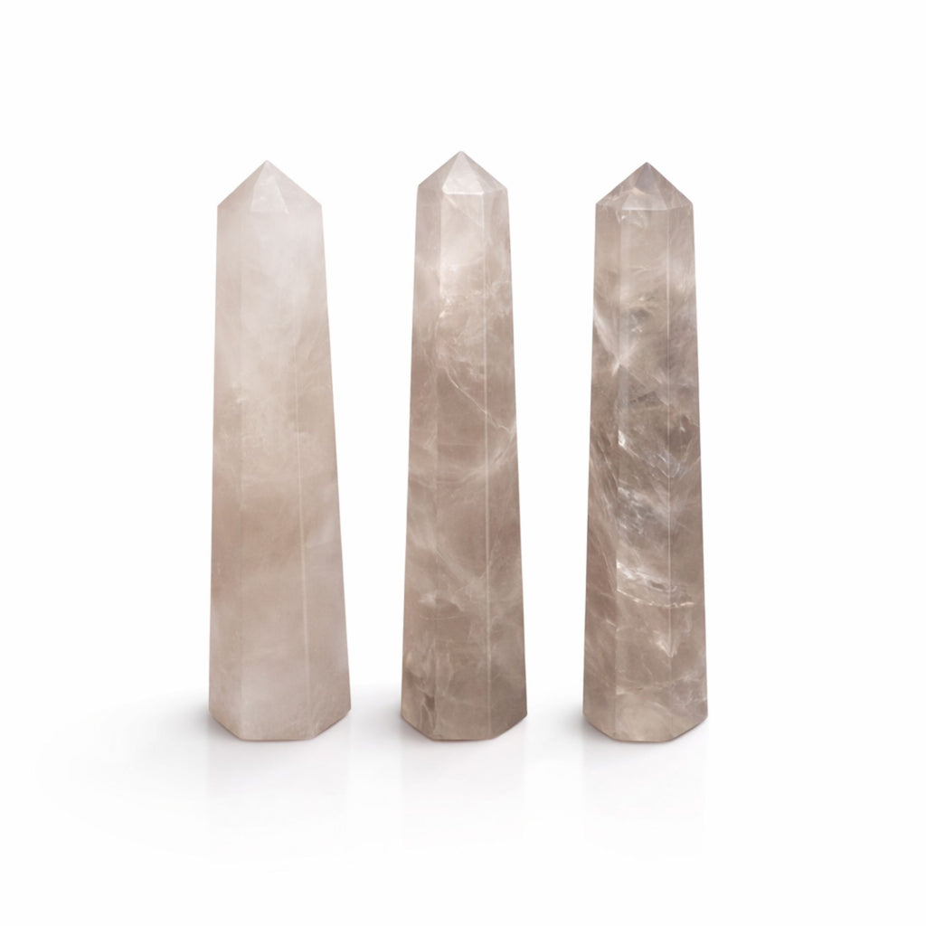 Obélisque Quartz Fumé 6 Faces | Décoration Naturelle Apaisante