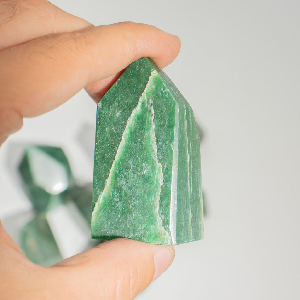 Pointe de Jade Indien | Lot de 7-8 Pierres Naturelles