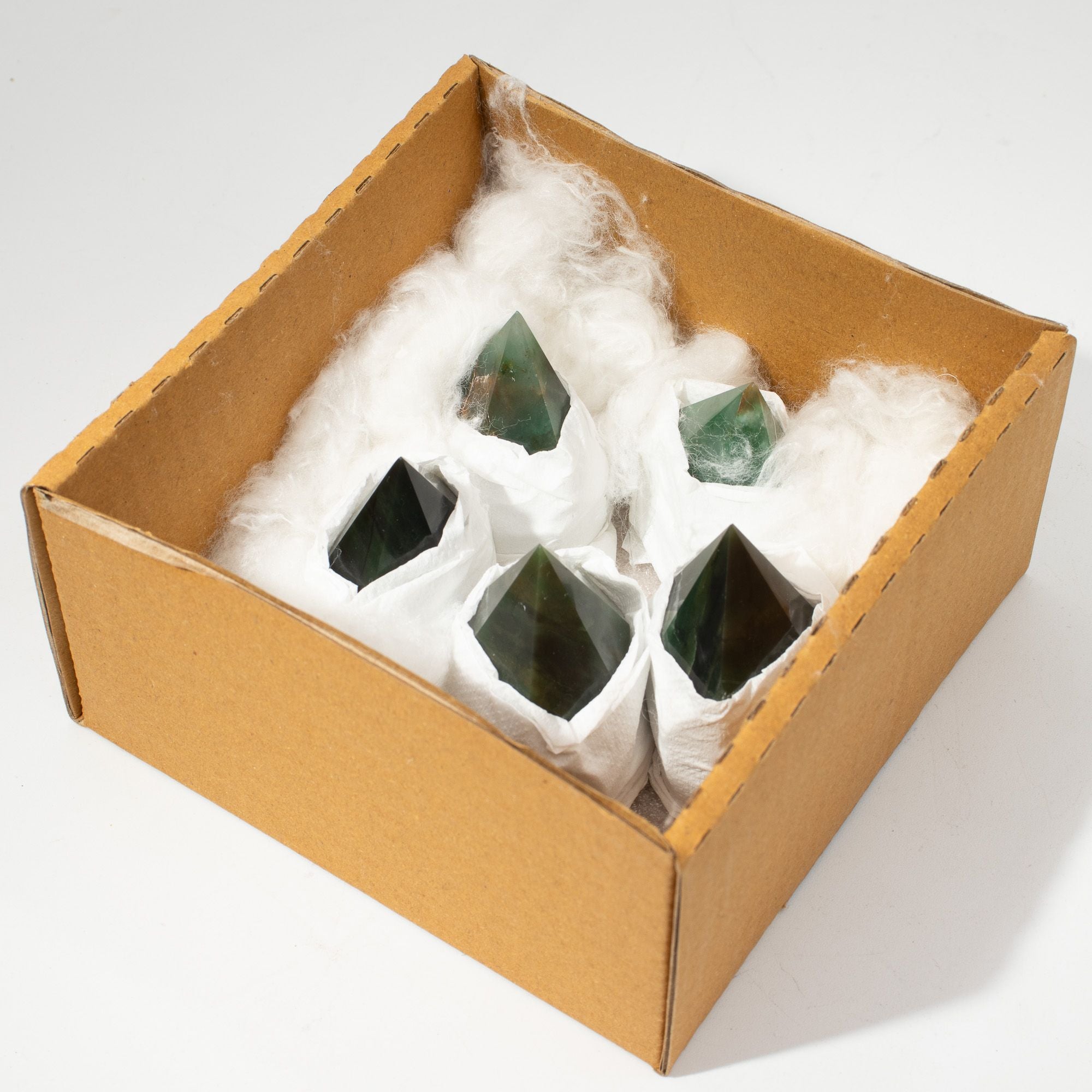 Pointes Aventurine Verte Polie | Lot de 5-6 Pierres Naturelles