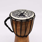 Djembé Artisanal Bois Suar & Peau de Chèvre | Ambiance Zen 25 cm