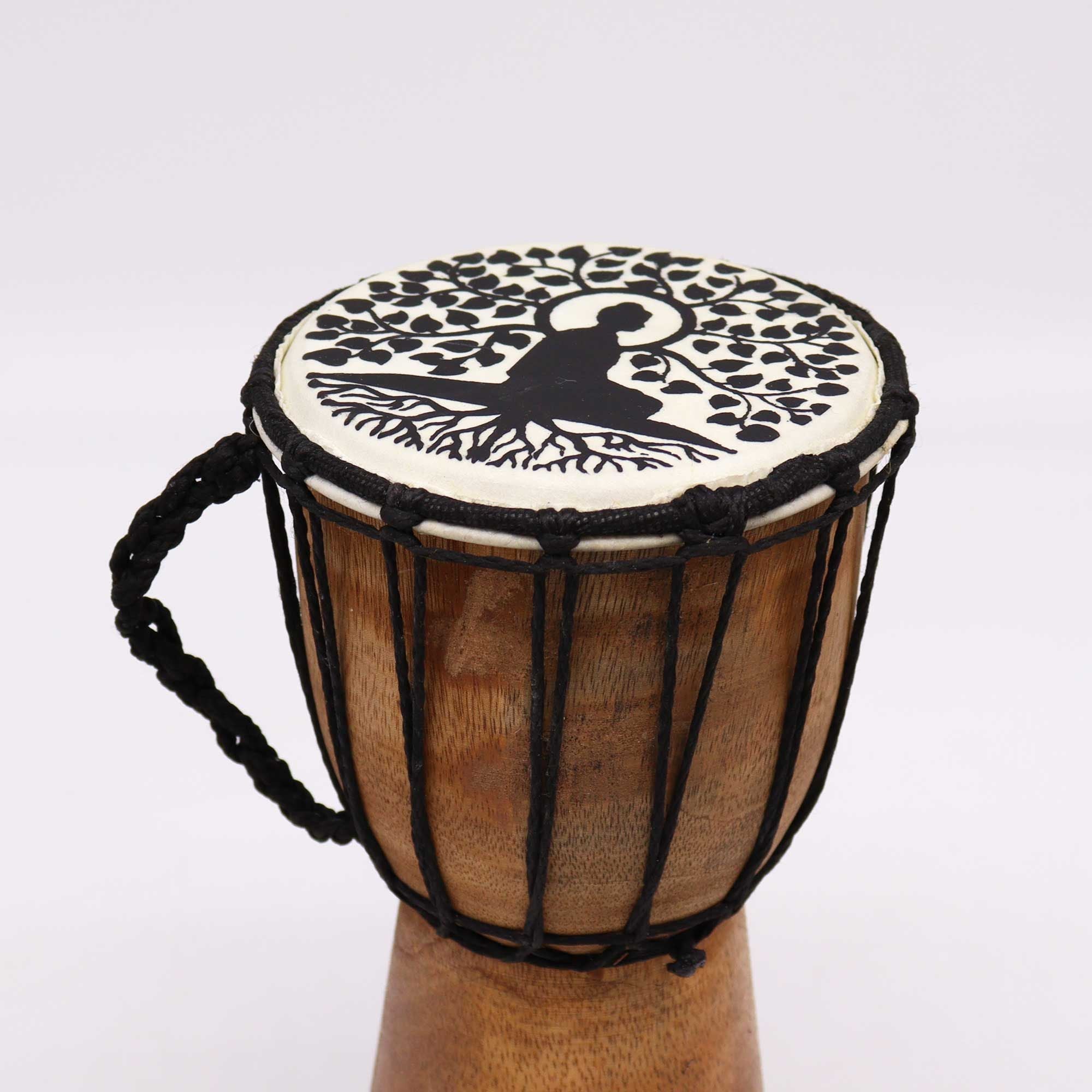 Djembé Artisanal Bois Suar & Peau de Chèvre | Ambiance Zen 25 cm