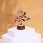 Arbre de Pierres Améthyste | Décoration Zen sur Socle en Bois