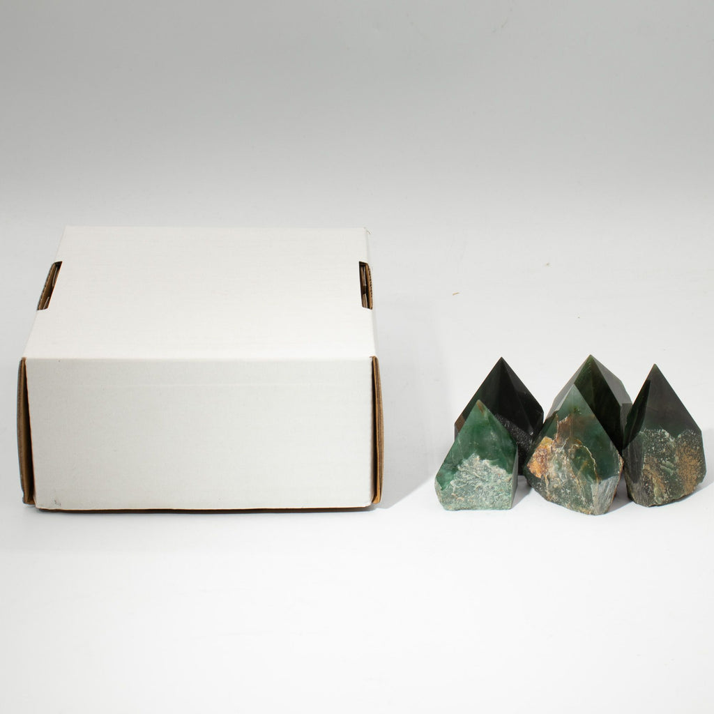 Pointes Aventurine Verte Polie | Lot de 5-6 Pierres Naturelles