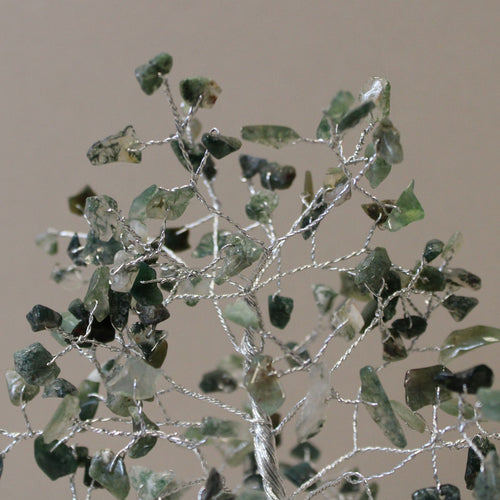 Arbre de Pierres Agate Mousse & Orgonite | Décoration Zen 160 Pierres