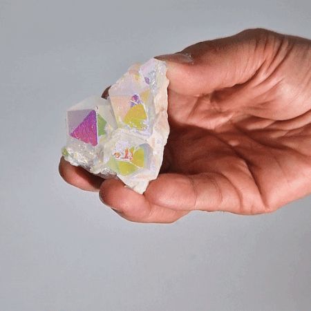 Pierre Quartz Aura Angel | Éclat irisé & douceur apaisante