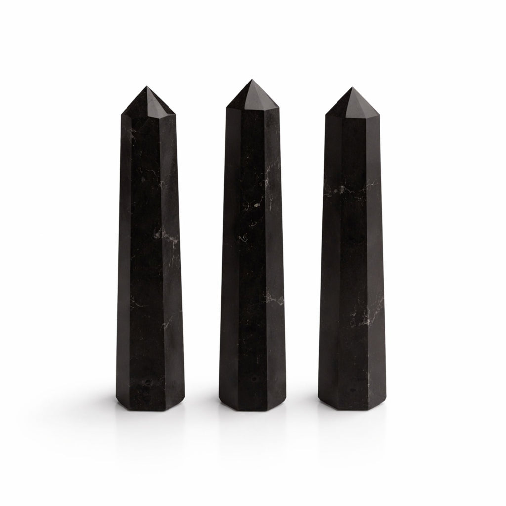Obélisque Tourmaline Noire Six Faces | Décoration Zen & Ancrage Naturel