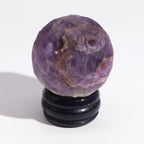 Sphère Améthyste naturelle 40mm | Socle Goldstone scintillant