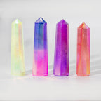 Obélisque en Quartz Aurora | Rose & Bleu, Reflets Nacrés