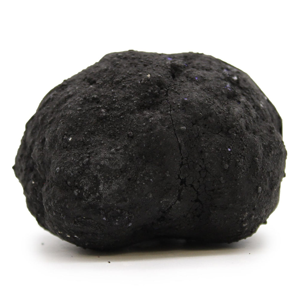 Géode Calcite Colorée Pierre Noire | Décoration Bleue Unique
