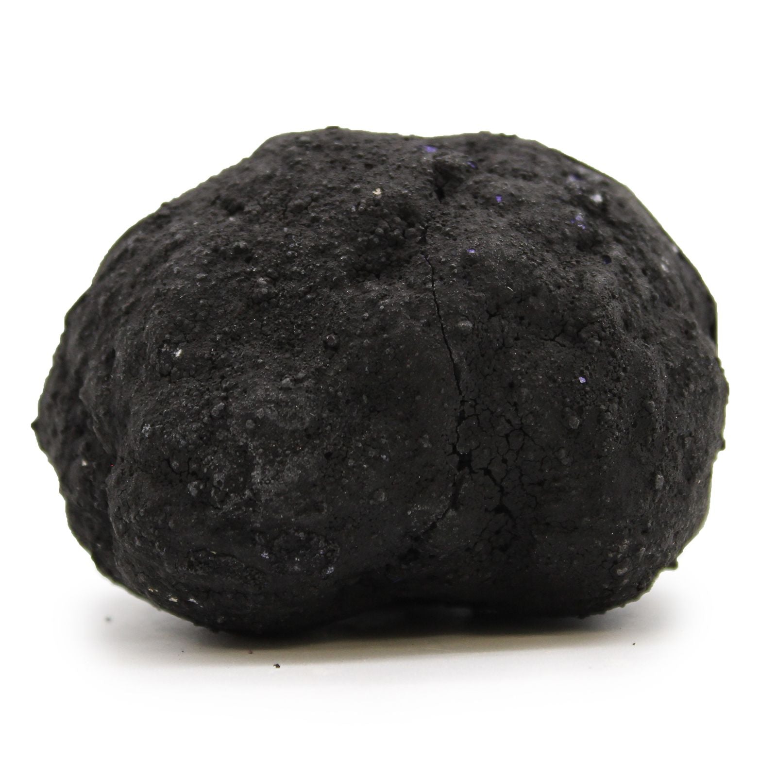Géode Calcite Colorée Pierre Noire | Décoration Bleue Unique