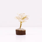 Arbre de Pierres Quartz Cristal Mini | Décoration Zen sur Socle Bois